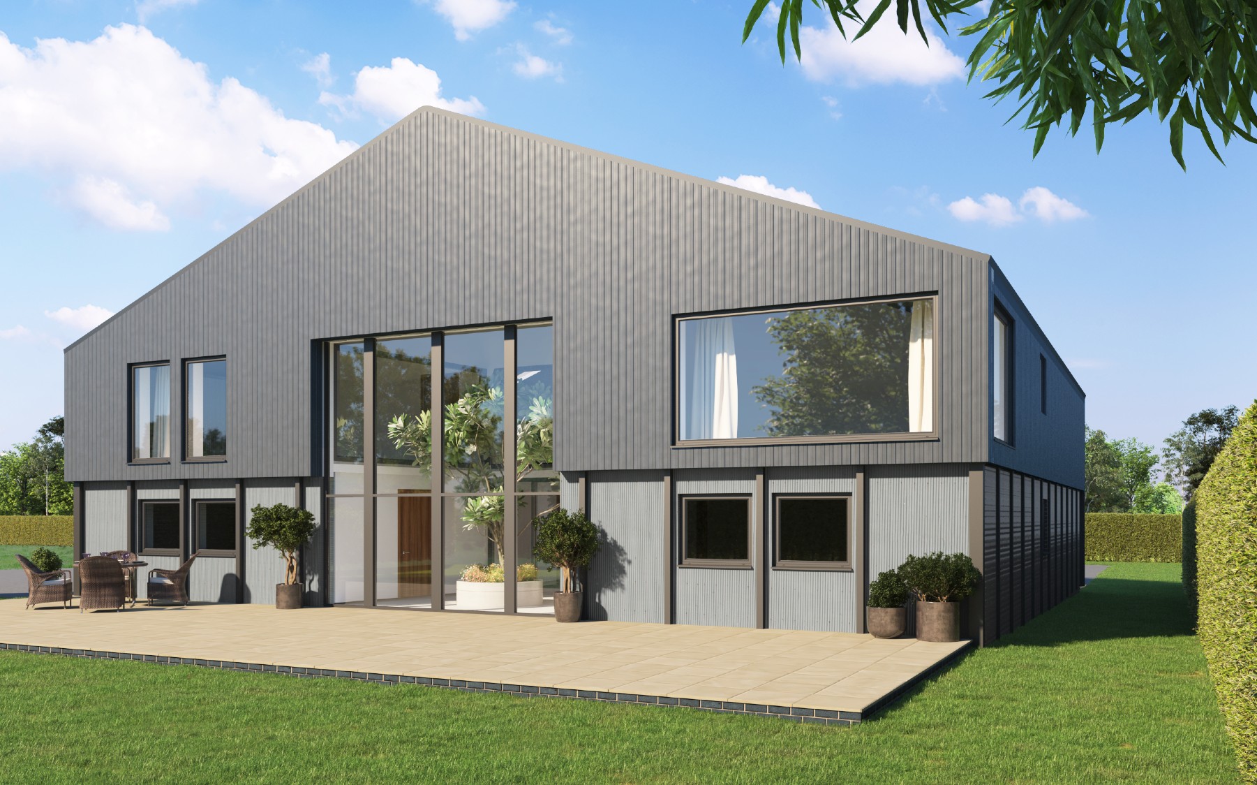 Stolwood Architects barn conversion rear view